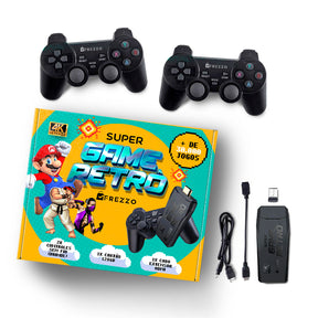Super Game Retrô™ 4K HD 40.000 Jogos + (2 Controles de Brinde)